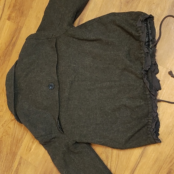 GAP 100% brown wool waist length jacket - Picture 5 of 11